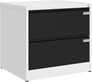 Metalinė dokumentų spinta Archive, 721x775x633 mm, A4 formatui – balta / juoda