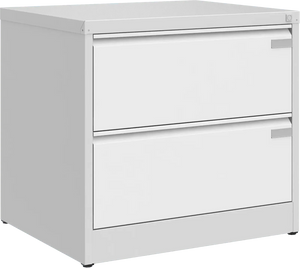 Metalinė dokumentų spinta Archive, 721x775x633 mm, A4 formatui – šviesiai pilka / balta