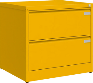 Metalinė dokumentų spinta Archive, 721x775x633 mm, A4 formatui – geltona / geltona