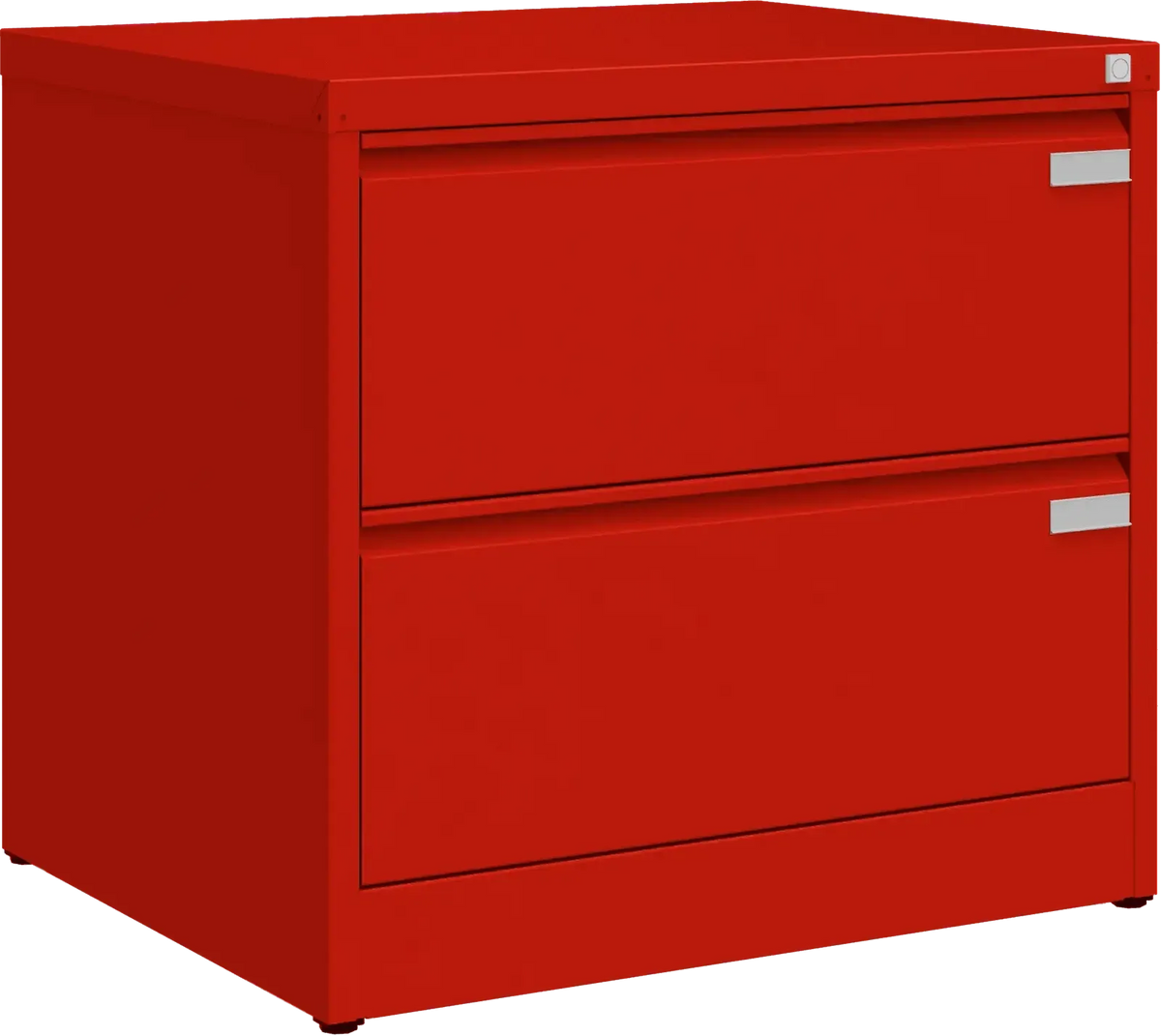 Metalinė dokumentų spinta Archive, 721x775x633 mm, A4 formatui – raudona / raudona