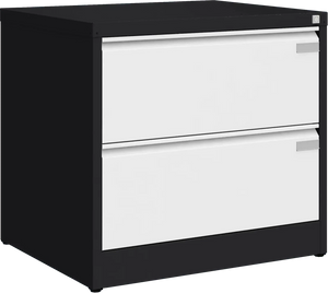 Metalinė dokumentų spinta Archive, 721x775x633 mm, A4 formatui – juoda / balta