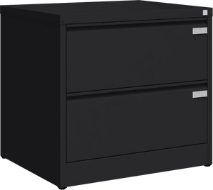 Metalinė dokumentų spinta Archive, 721x775x633 mm, A4 formatui – juoda / juoda