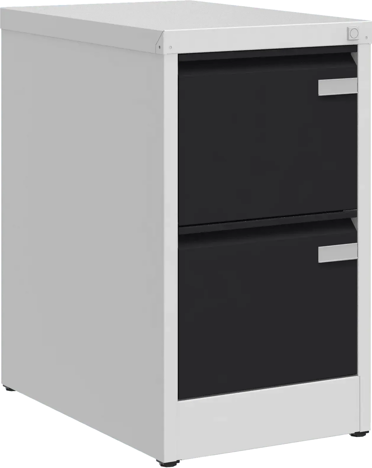 Metalinė kartotekos spinta Archive, 722x415x633 mm, A4 formatui – šviesiai pilka / juoda