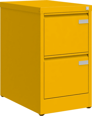 Metalinė kartotekos spinta Archive, 722x415x633 mm, A4 formatui – geltona / geltona