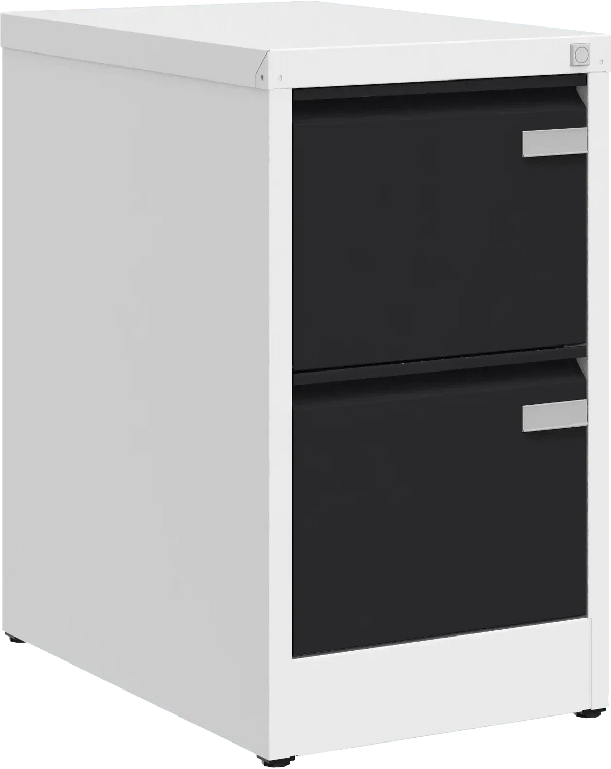 Metalinė kartotekos spinta Archive, 722x415x633 mm, A4 formatui – balta / juoda