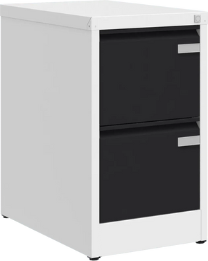 Metalinė kartotekos spinta Archive, 722x415x633 mm, A4 formatui – balta / juoda