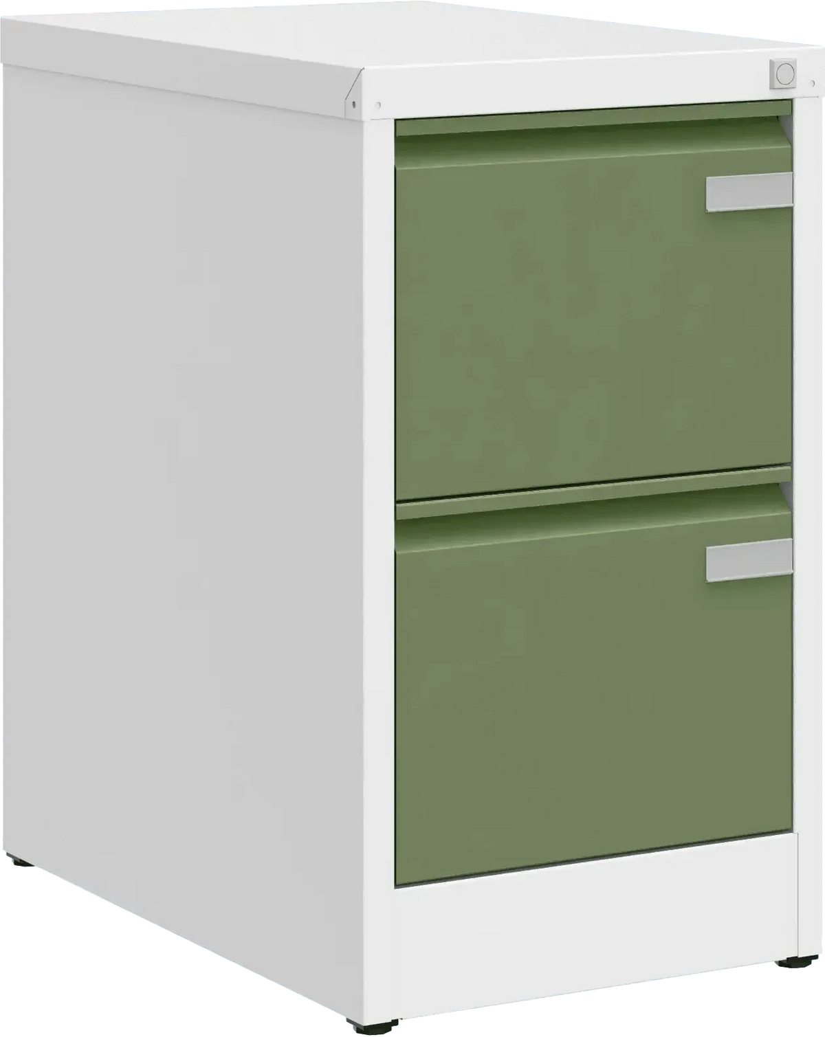 Metalinė kartotekos spinta Archive, 722x415x633 mm, A4 formatui – balta / žalia