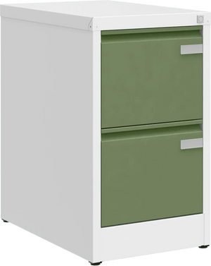 Metalinė kartotekos spinta Archive, 722x415x633 mm, A4 formatui – balta / žalia