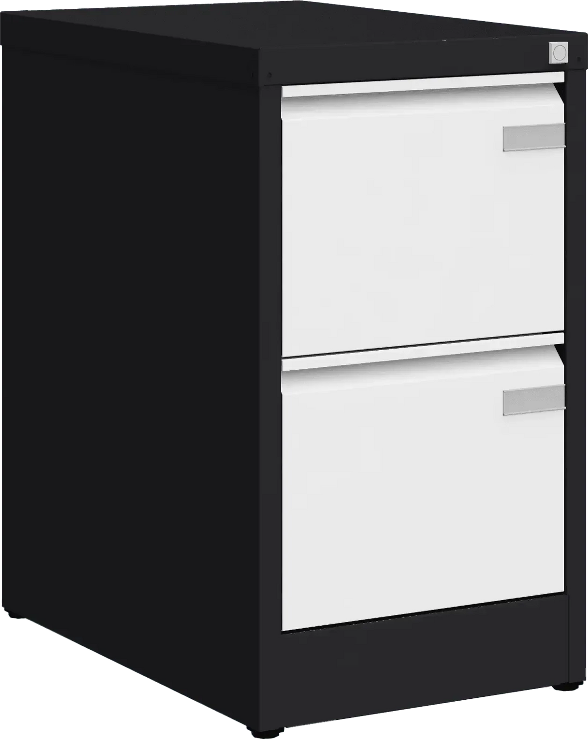 Metalinė kartotekos spinta Archive, 722x415x633 mm, A4 formatui – juoda / balta