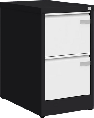 Metalinė kartotekos spinta Archive, 722x415x633 mm, A4 formatui – juoda / balta