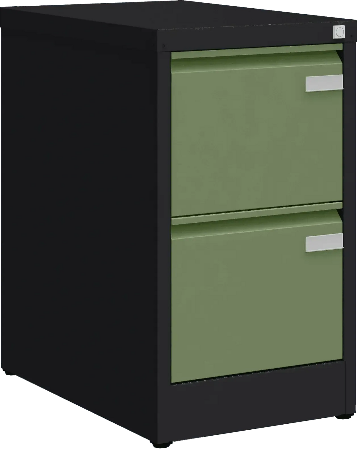 Metalinė kartotekos spinta Archive, 722x415x633 mm, A4 formatui – juoda / žalia