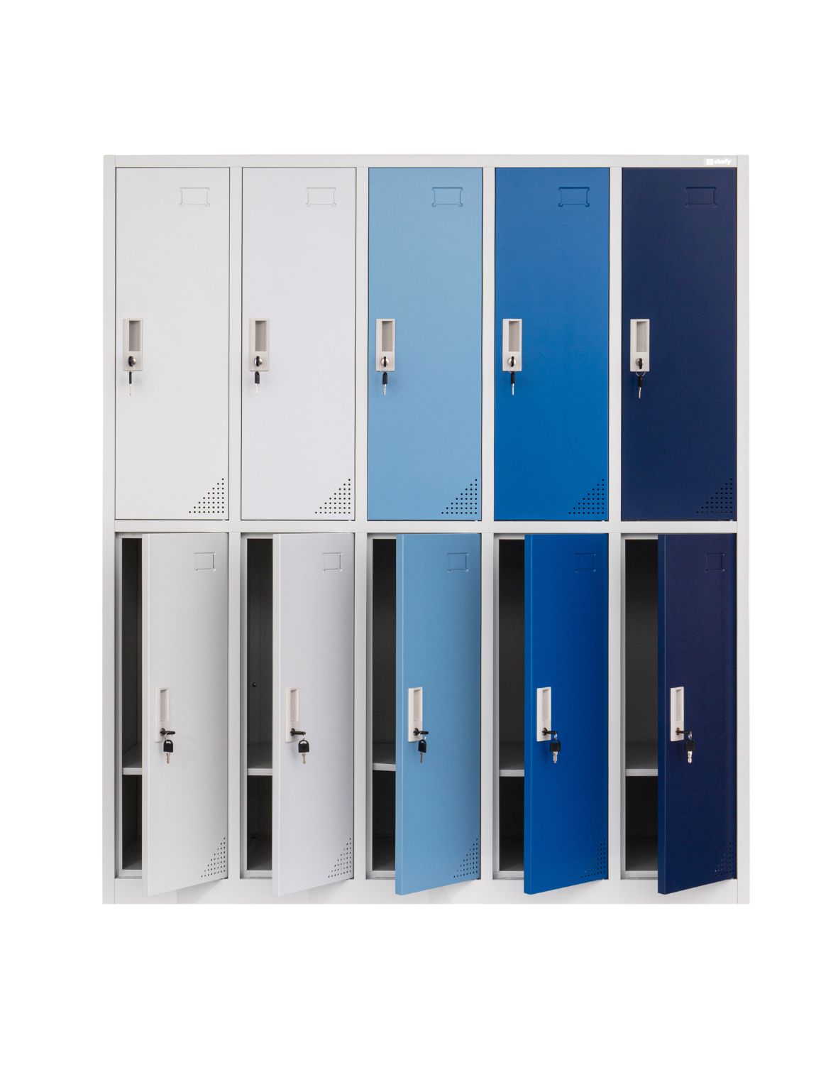 Metalinė persirengimo spinta Oxford Blue, 10 skyrelių