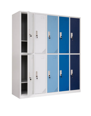 Metalinė persirengimo spinta Oxford Blue, 10 skyrelių