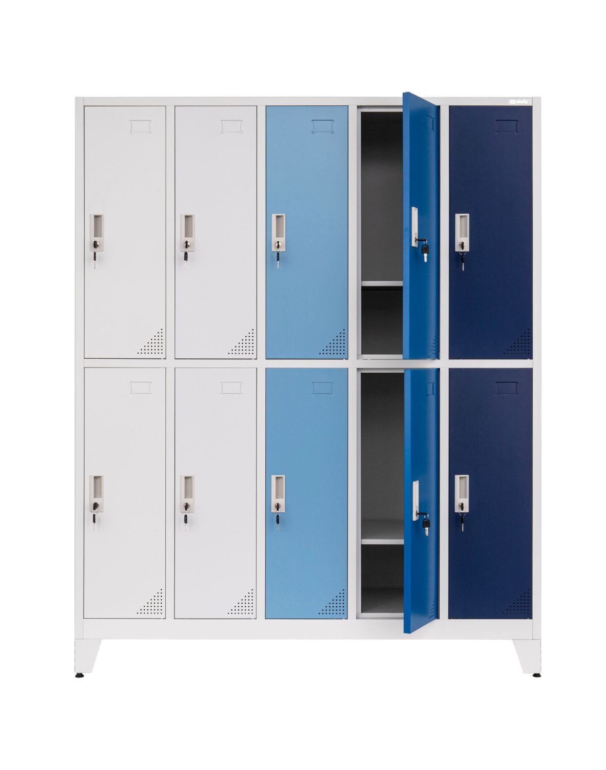 Metalinė persirengimo spinta Oxford Blue, 10 skyrelių