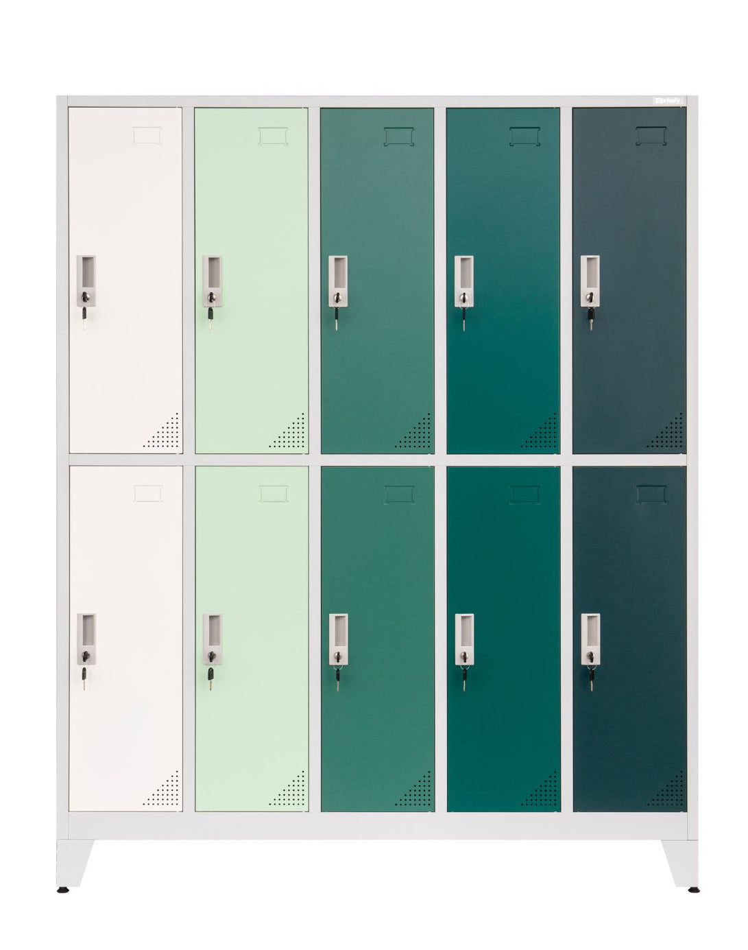 Metalinė persirengimo spinta Oxford Green, 10 skyrių