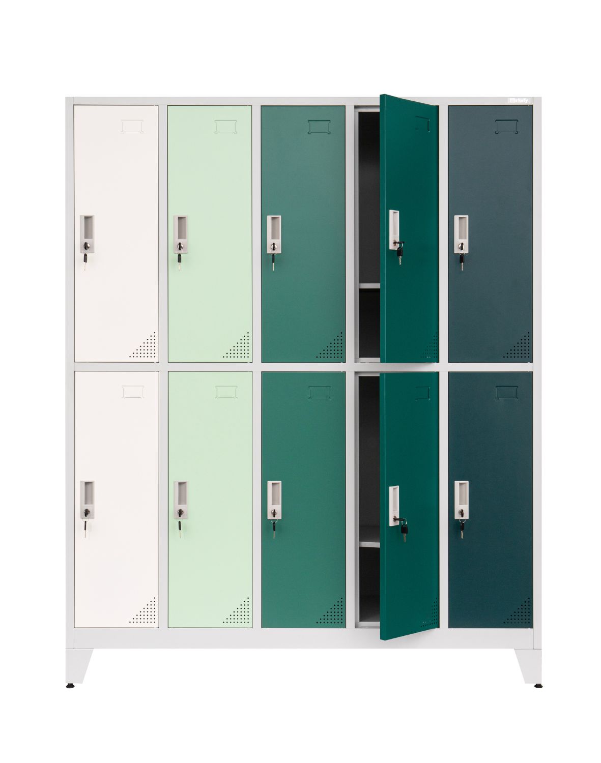 Metalinė persirengimo spinta Oxford Green, 10 skyrių