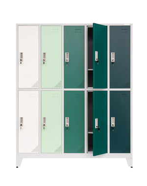 Metalinė persirengimo spinta Oxford Green, 10 skyrių