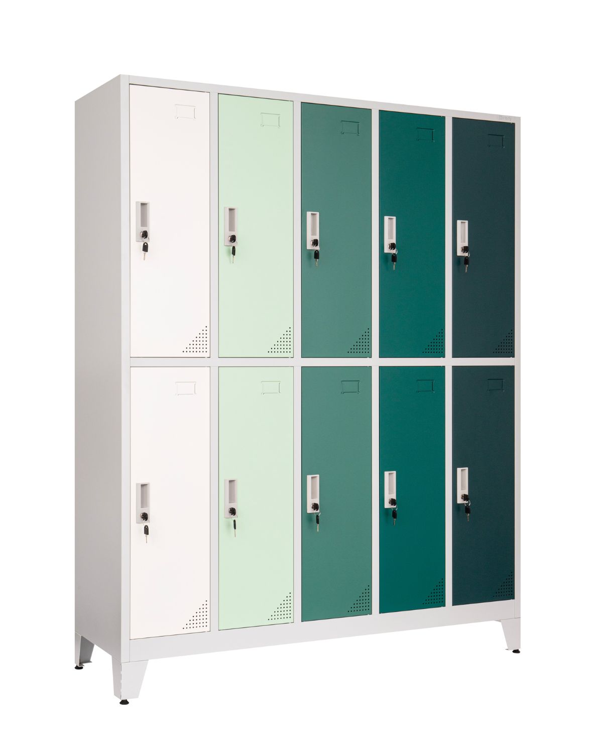 Metalinė persirengimo spinta Oxford Green, 10 skyrių
