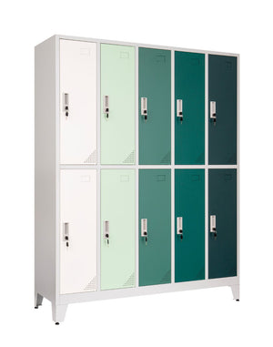 Metalinė persirengimo spinta Oxford Green, 10 skyrių