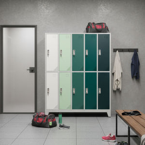 Metalinė persirengimo spinta Oxford Green, 10 skyrių