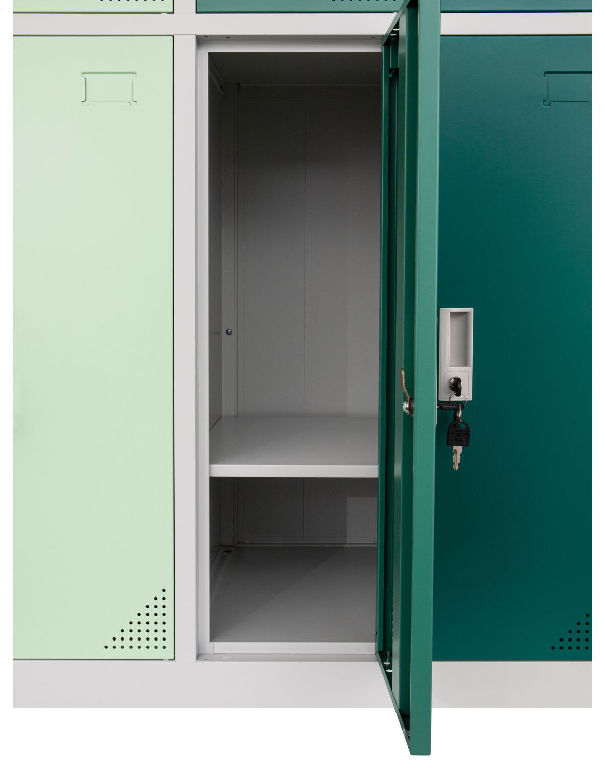 Metalinė persirengimo spinta Oxford Green, 10 skyrių