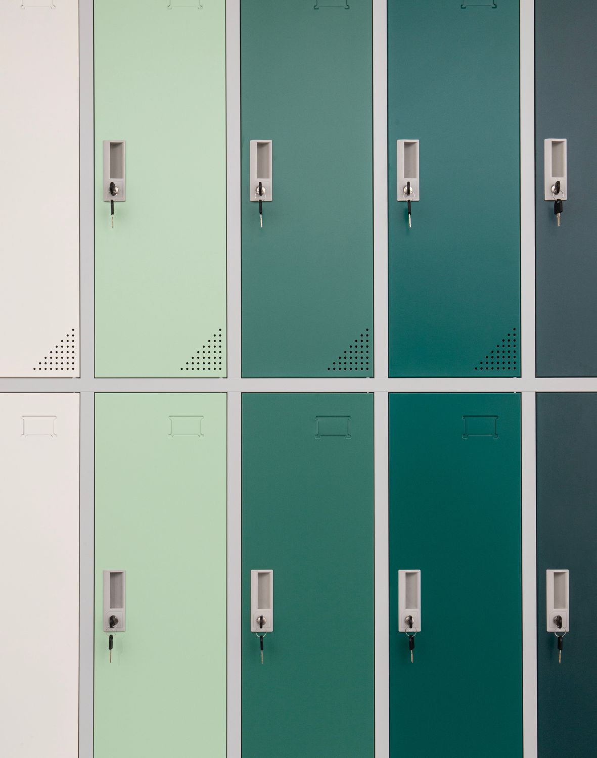Metalinė persirengimo spinta Oxford Green, 10 skyrių