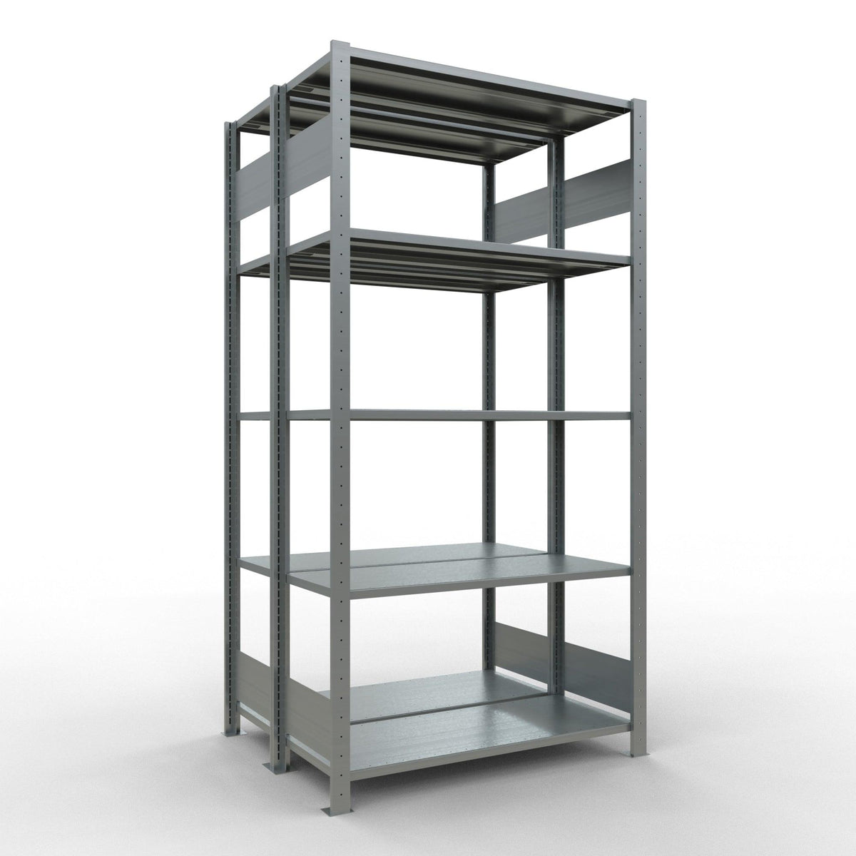 Metalinis stelažas Schulte Multiplus 2000 mm x1000 mm dvipusis įstatomas x2