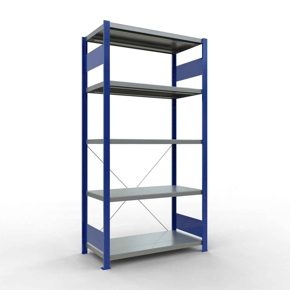 Metalinė lentyna Schulte Multiplus 2000 mm x1000 mm plug in – 600 / 330 / mėlynas/pilkas