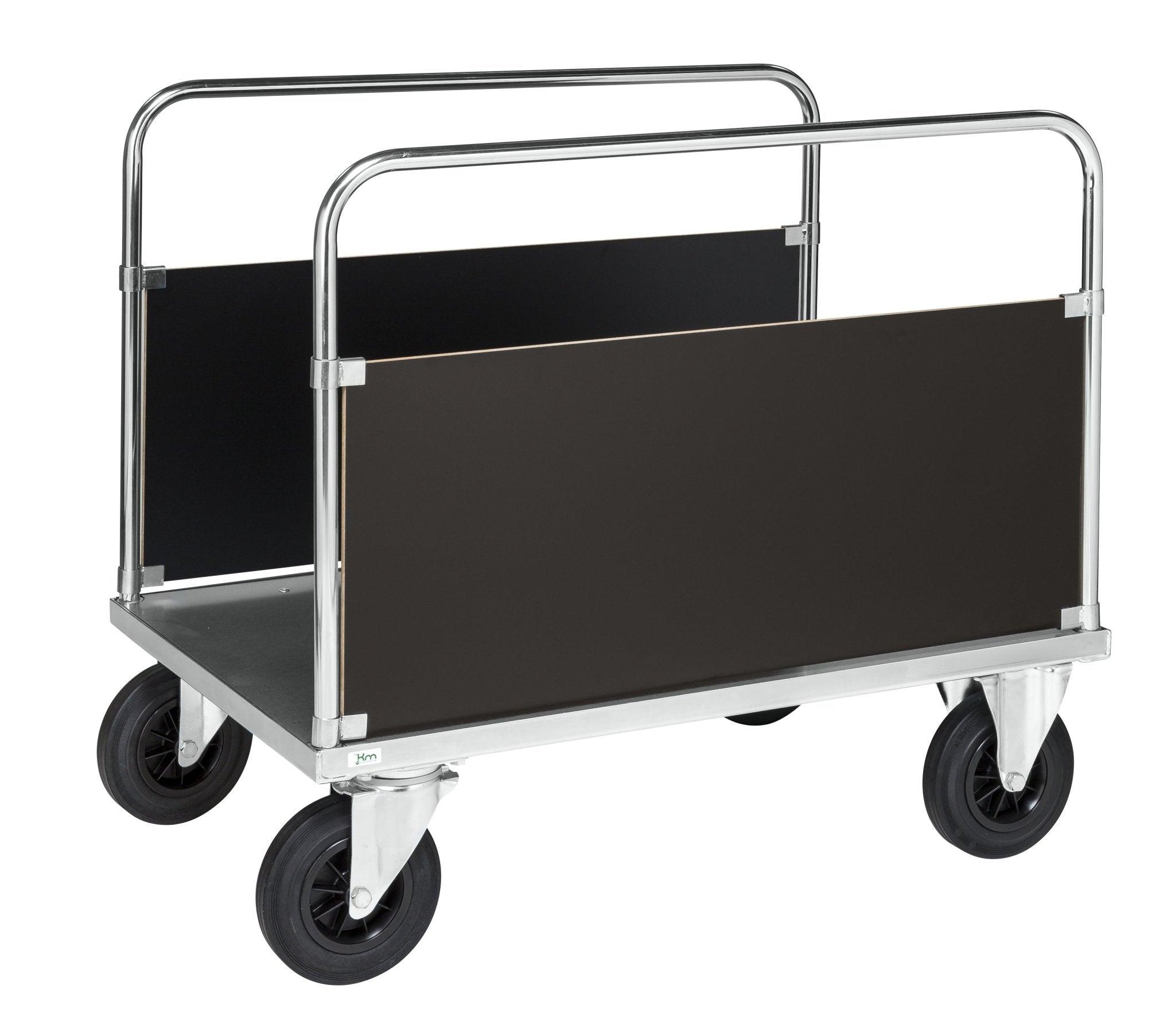 Platforminis vežimėlis su bortu KONGAMEK 6363B 1200 x 800mm 500 kg su stabdžiais