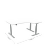 Reguliuojamo aukščio stalas Prestige Line L 160 cm x 120 cm FD