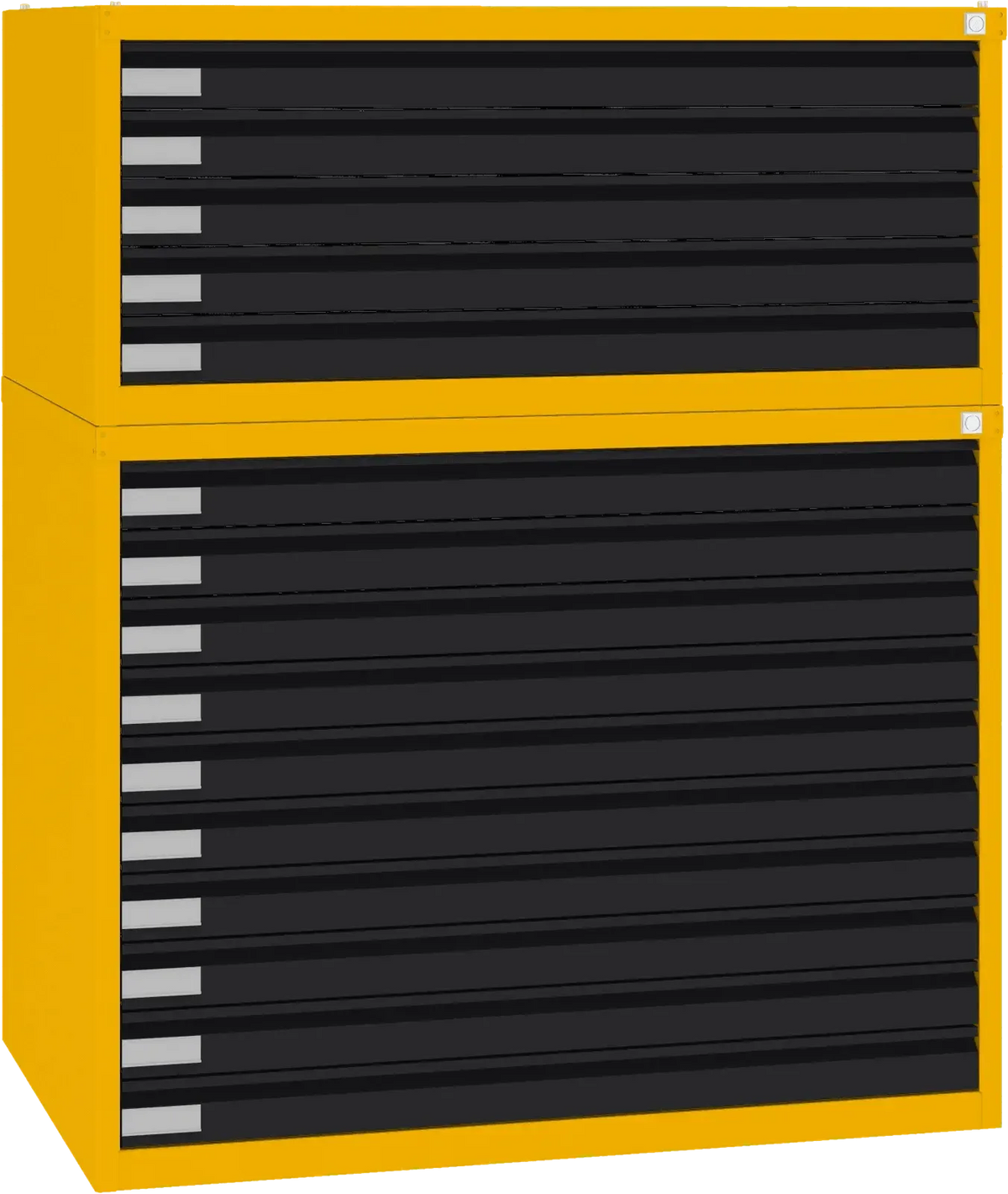 Plieninė brėžinių spinta 770x970x670 mm – geltona / juoda