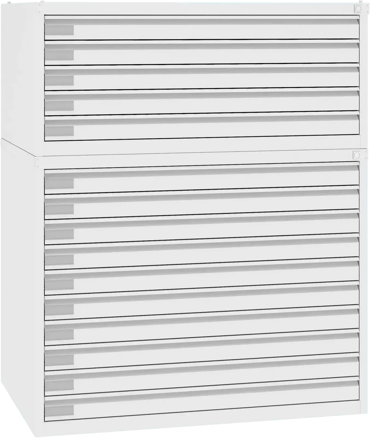 Plieninė brėžinių spinta 770x970x670 mm – balta / balta