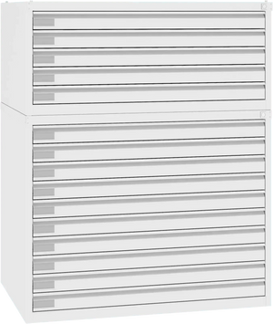 Plieninė brėžinių spinta 770x970x670 mm – balta / balta