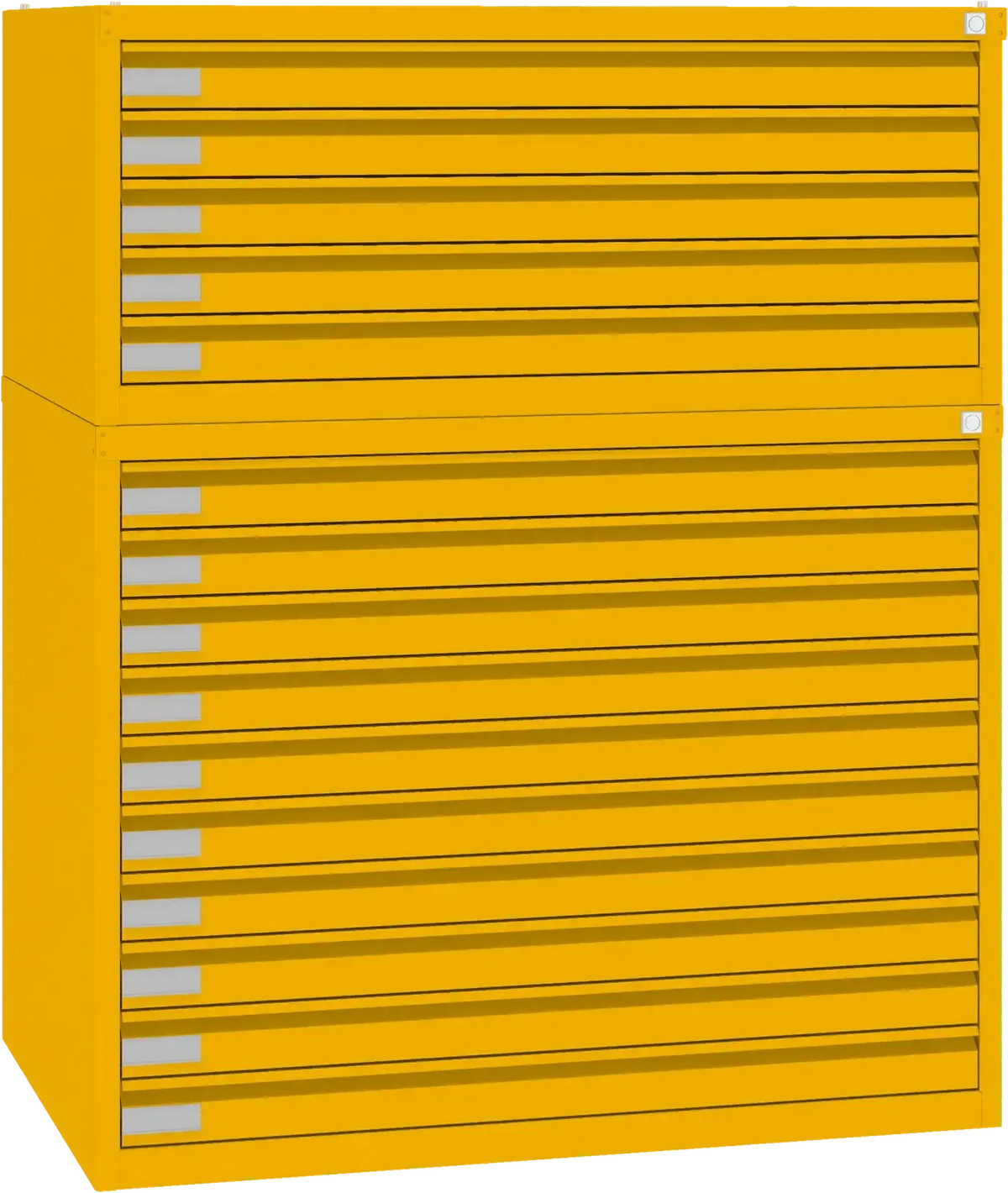Plieninė brėžinių spinta 770x970x670 mm – geltona / geltona