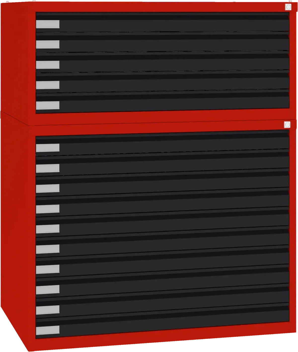 Plieninė brėžinių spinta 770x970x670 mm – raudona / juoda