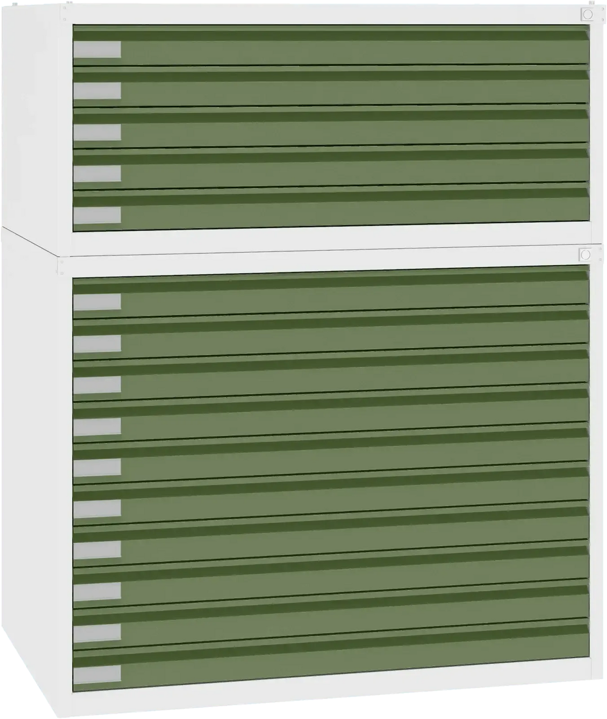 Plieninė brėžinių spinta 770x970x670 mm – balta / žalia