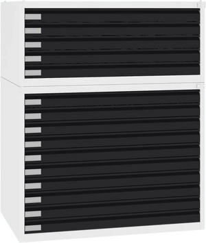 Plieninė brėžinių spinta 770x970x670 mm – balta / juoda