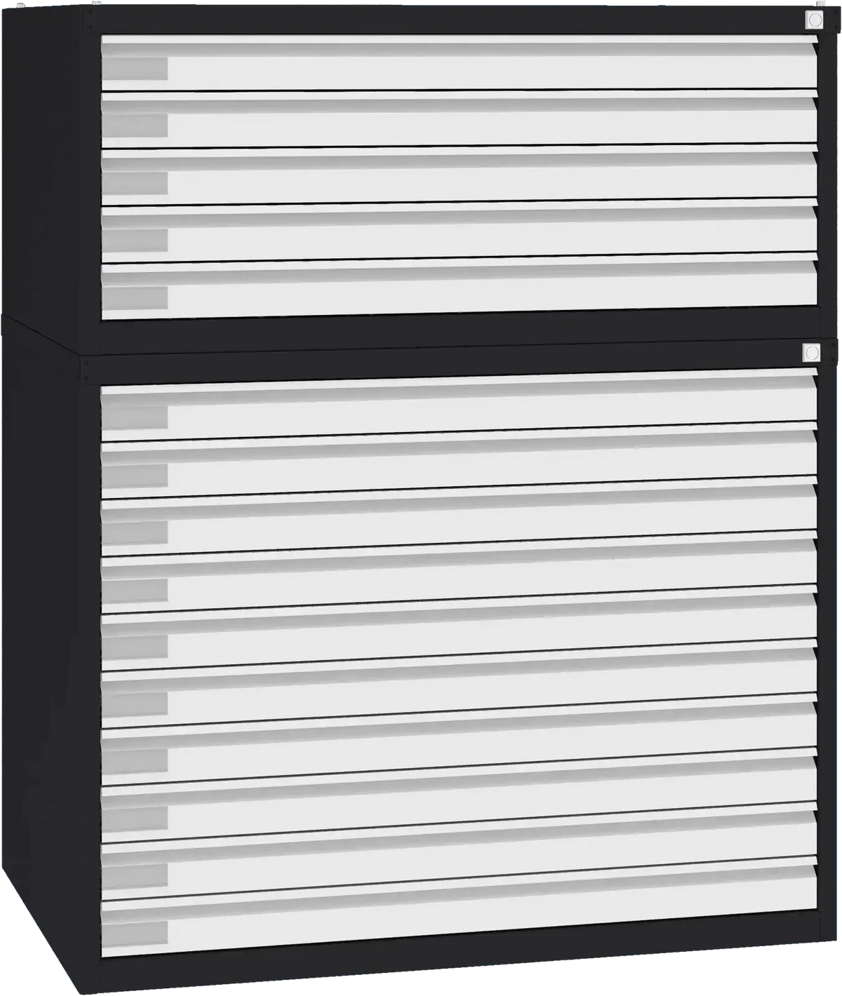 Plieninė brėžinių spinta 770x970x670 mm – juoda / balta