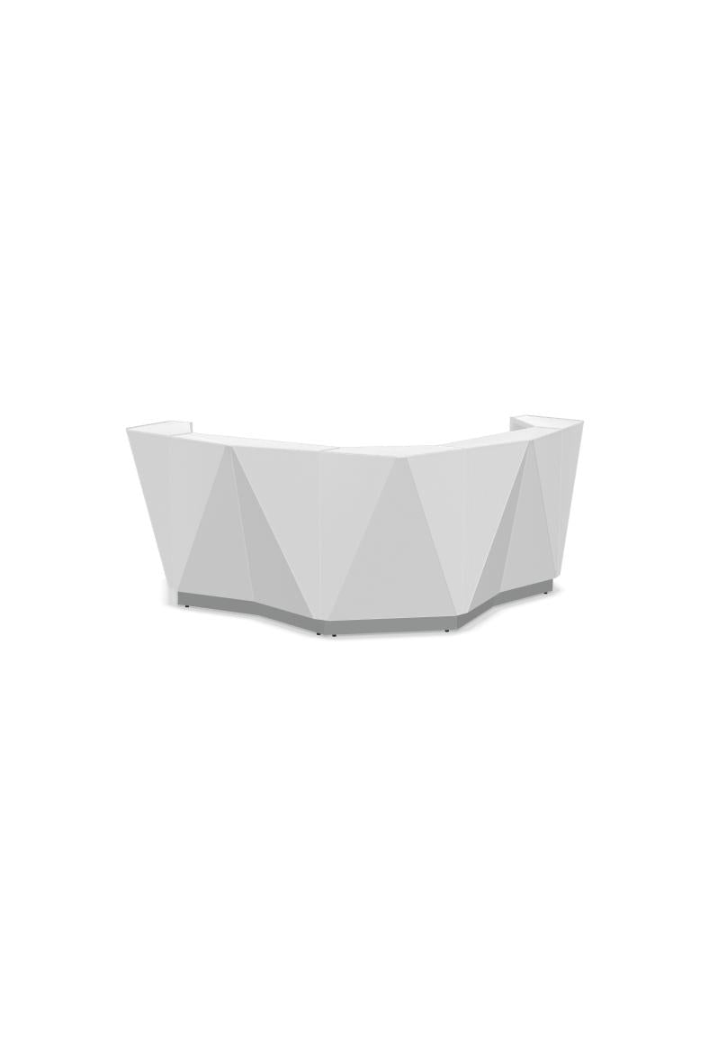 Registratūros stalas ALPA CORNER 14 GLASS, 251 x 251 cm, konfigūruojamas
