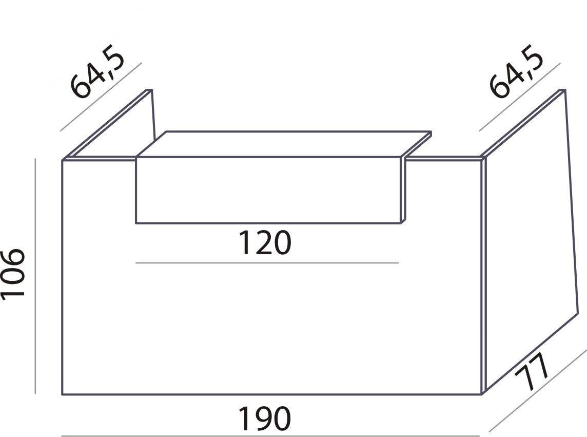 Registratūros stalas Flexx, 190 cm