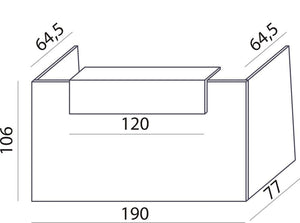 Registratūros stalas Flexx, 190 cm