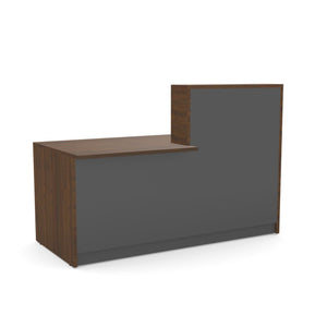 Registratūros stalas Flexx DUAL, 170 cm – riešutmedžio / grafito