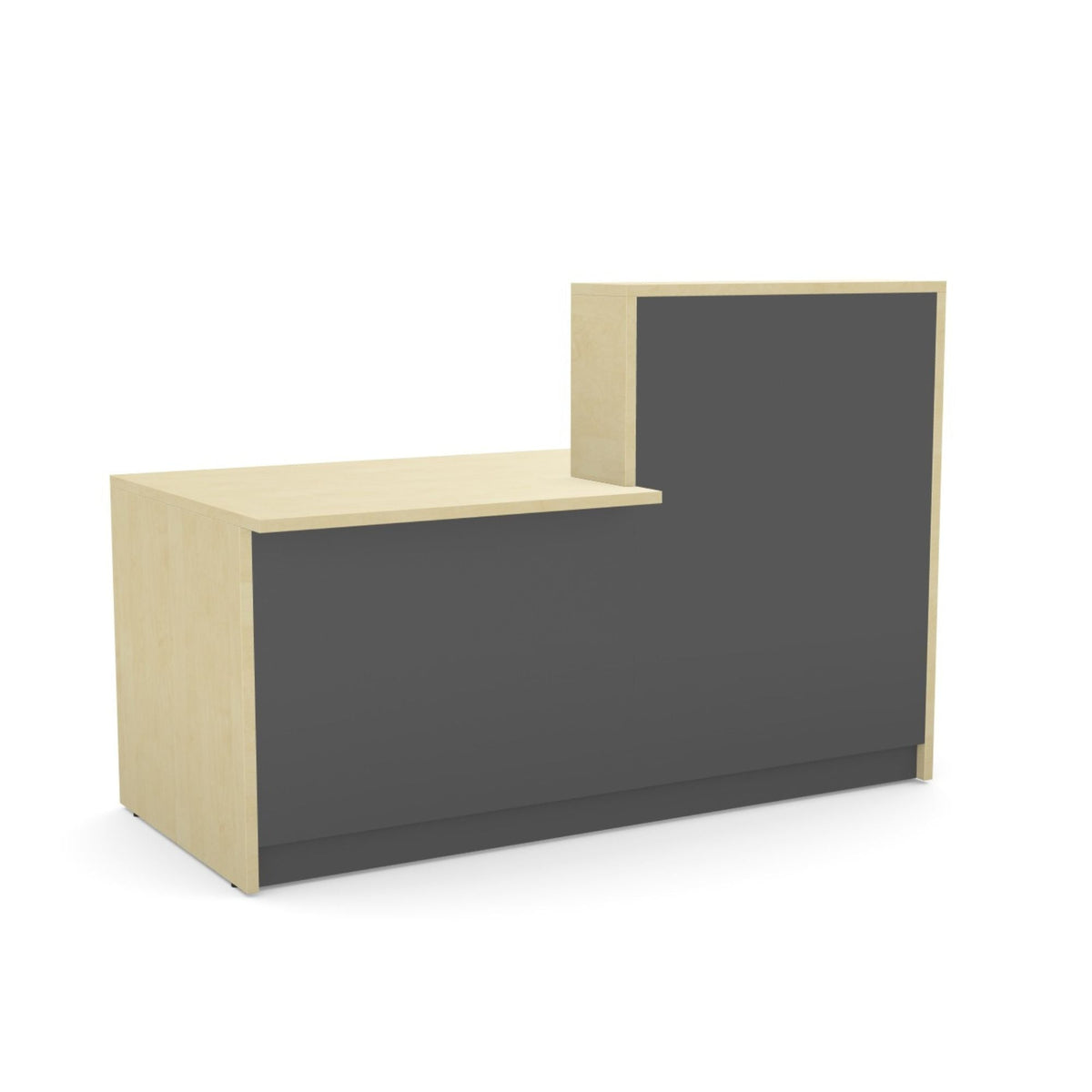 Registratūros stalas Flexx DUAL, 170 cm – beržo / grafito