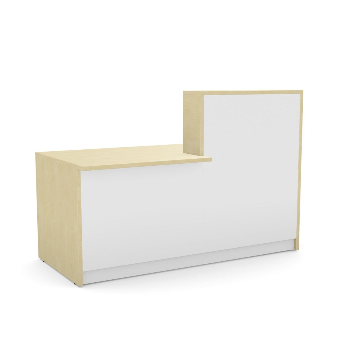 Registratūros stalas Flexx DUAL, 170 cm – beržo / balta