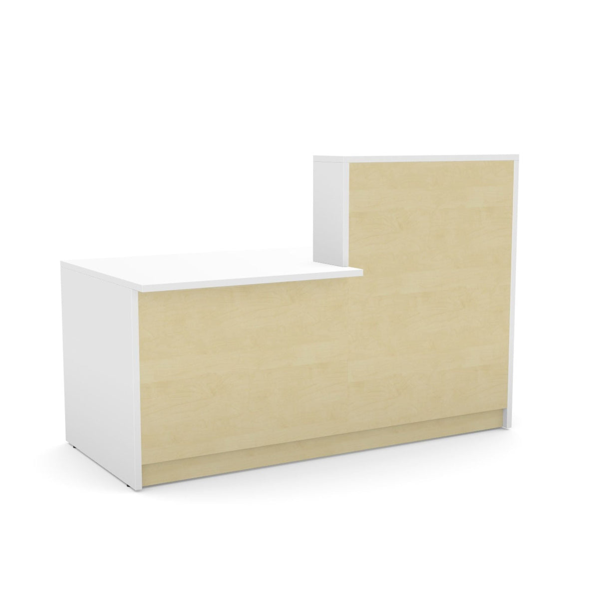 Registratūros stalas Flexx DUAL, 170 cm – balta / beržo