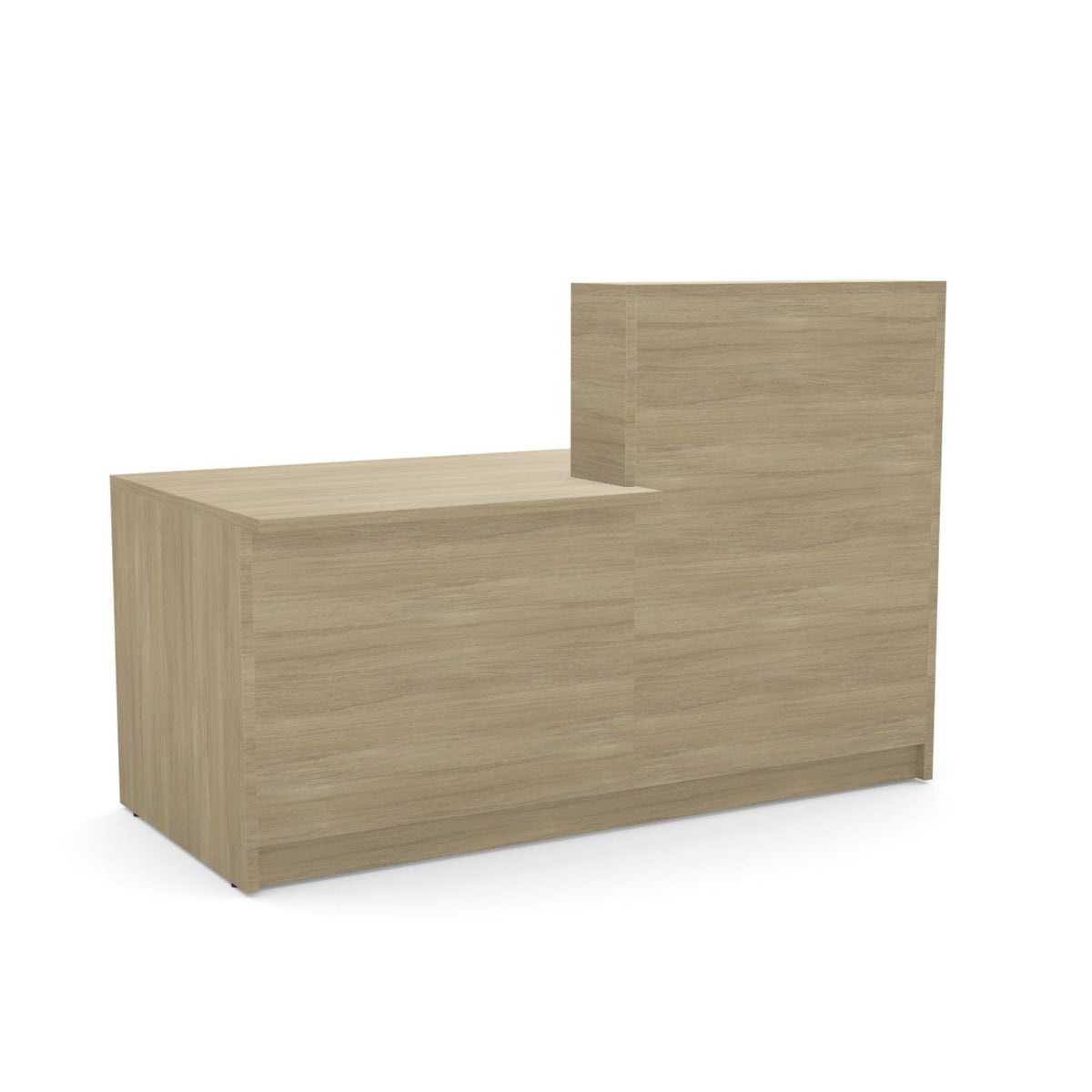Registratūros stalas Flexx DUAL, 170 cm – gintarinio ąžuolo / gintarinio ąžuolo