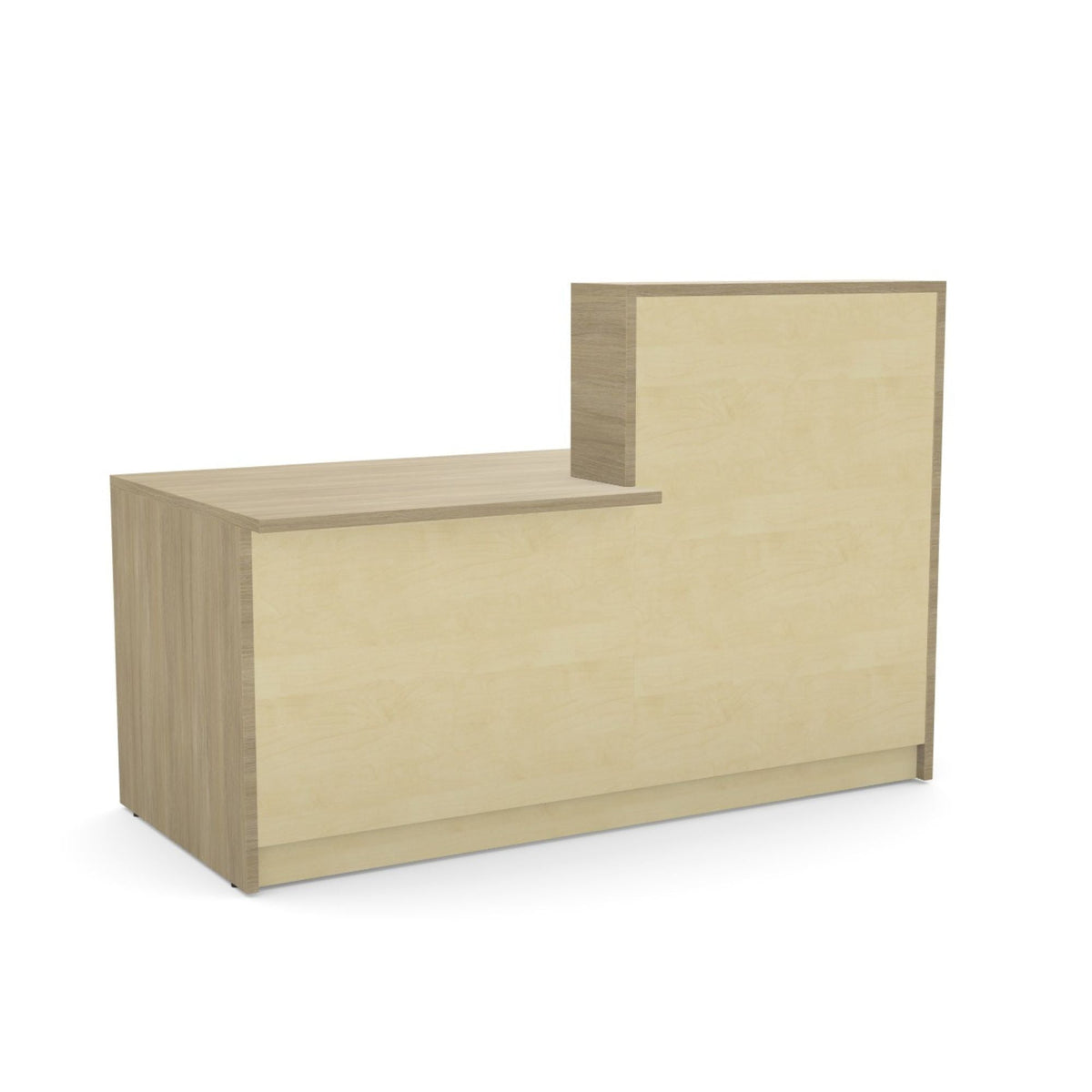 Registratūros stalas Flexx DUAL, 170 cm – gintarinio ąžuolo / beržo