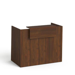 Registratūros stalas Flexx MINI, 130 cm – riešutmedžio / riešutmedžio