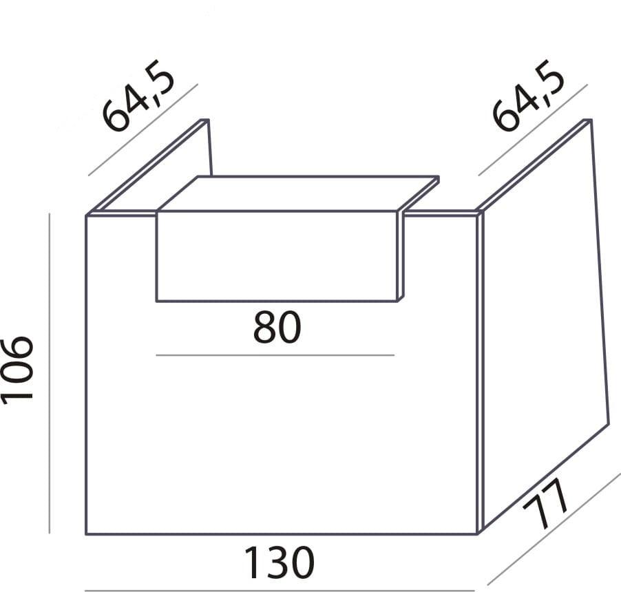 Registratūros stalas Flexx MINI, 130 cm
