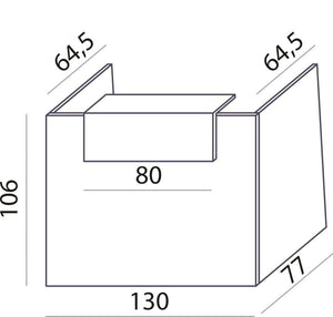 Registratūros stalas Flexx MINI, 130 cm